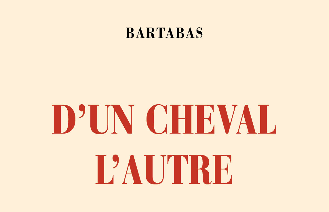 “D’un cheval l’autre”, Bartabas’ new book